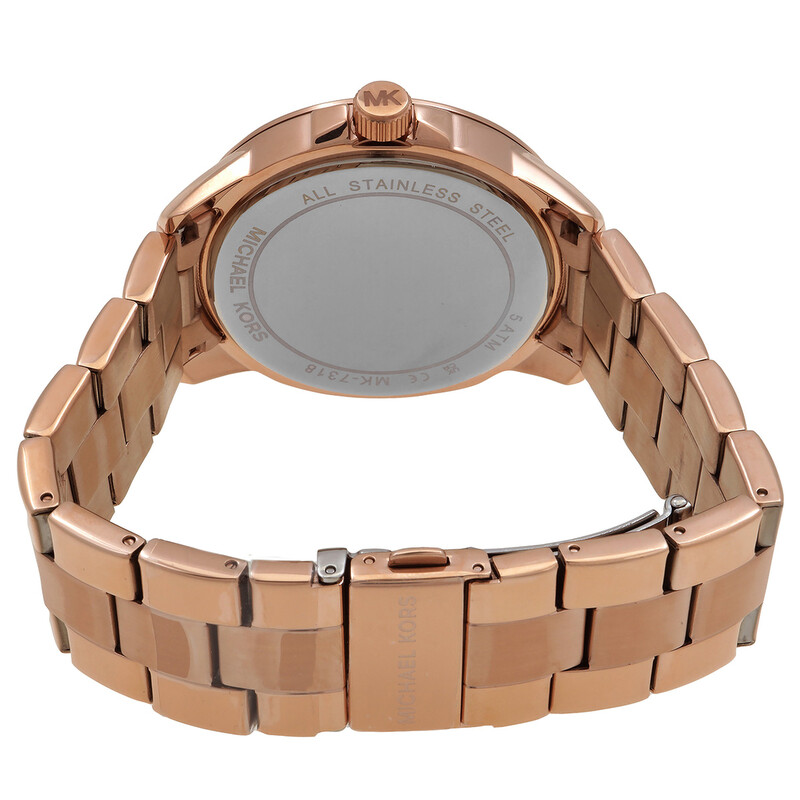 Michael Kors Oversized Brynn Quartz Rose Gold Dial Ladies Watch