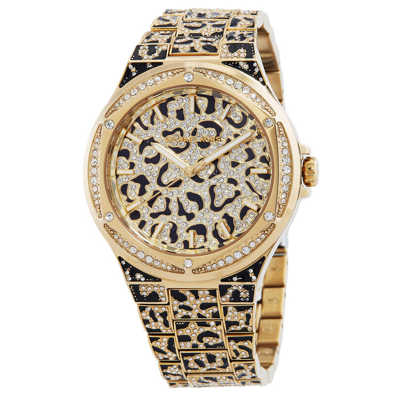Michael Kors Oversized Lennox Animal Pave Quartz Watch  display picture 3