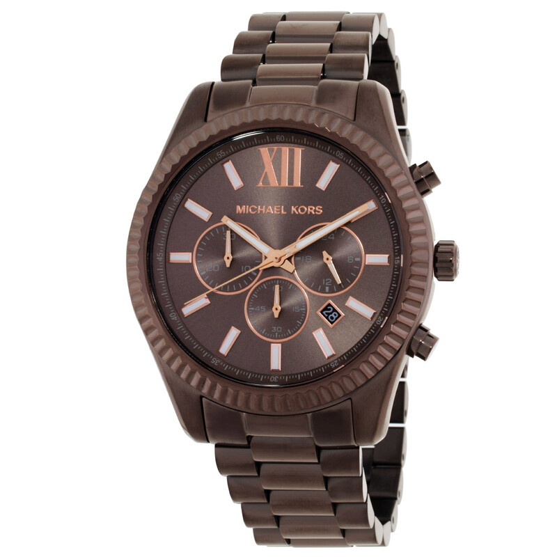 Michael Kors Oversized Lexington Chronograph Quartz Brown Dial