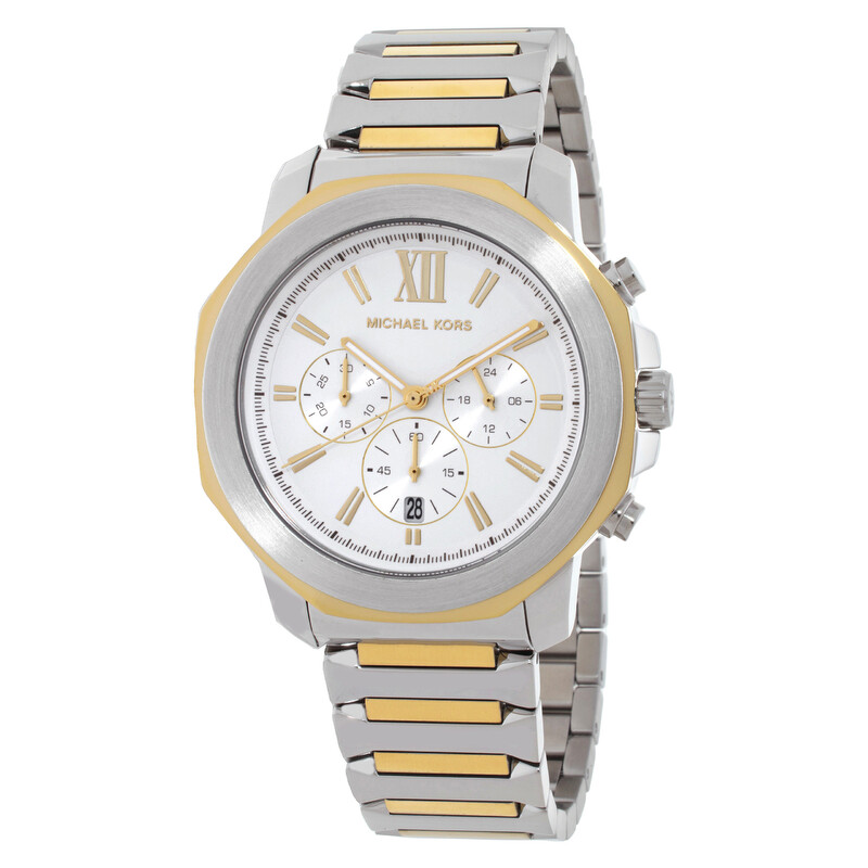 Michael Kors Oversized Prescott Chronograph Quartz White Dial
