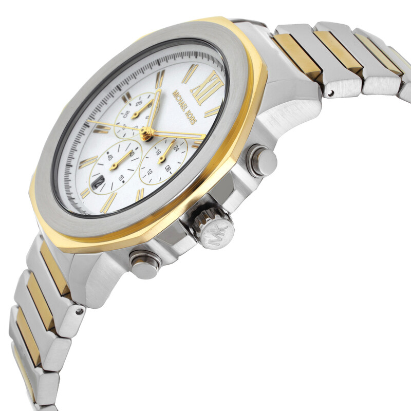 Michael Kors Oversized Prescott Chronograph Quartz White Dial