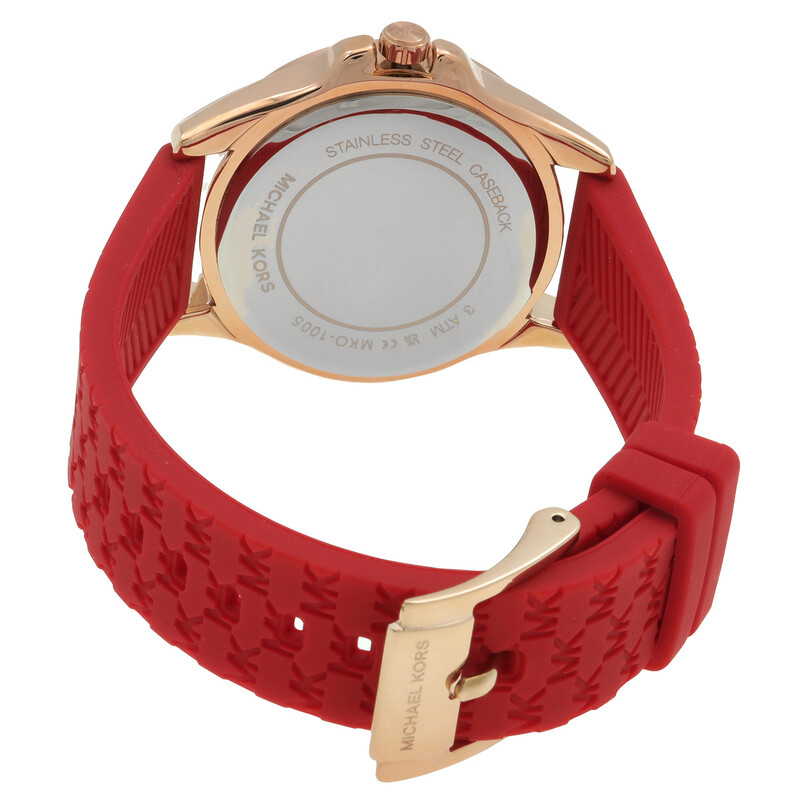 Michael Kors Pilot Quartz Crystal White Dial Ladies Watch MKO1005