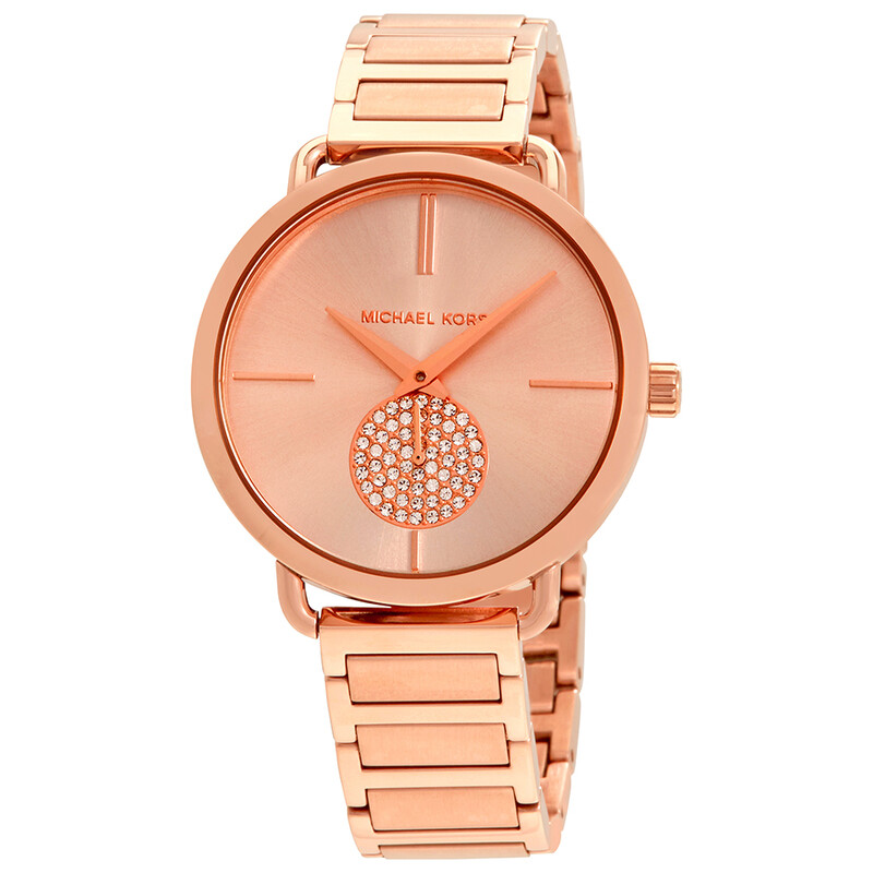 Michael Kors Portia Rose Dial Rose Gold-tone Ladies Watch MK3640
