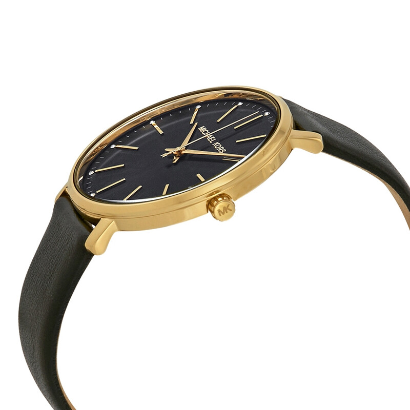 MICHAEL KORS Women’s Pyper Black-Tone Swarovski® Crystal Embellished Watch Michael Kors Pyper Crystal Black Dial Ladies Watch MK2747  main image 4