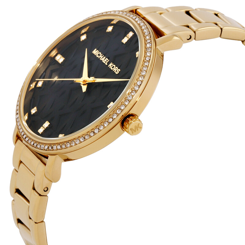 Michael Kors Pyper Quartz Crystal Black Dial Ladies Watch  display picture 1
