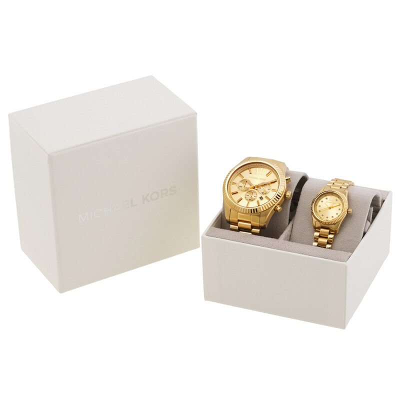 Michael Kors jeweled gold colored‎ watch with box, bag, pillow needs batteries Michael Kors Women main image 4
