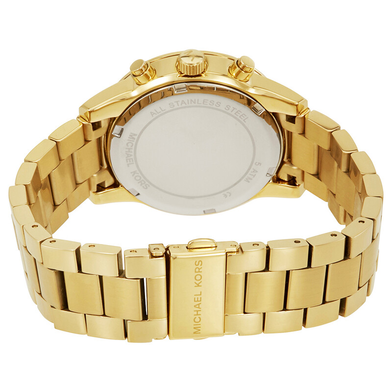 Michael Kors gold watch diamond style outer circle, stainless steel MK6356. Michael Kors gold watch diamond style outer circle  main image 2