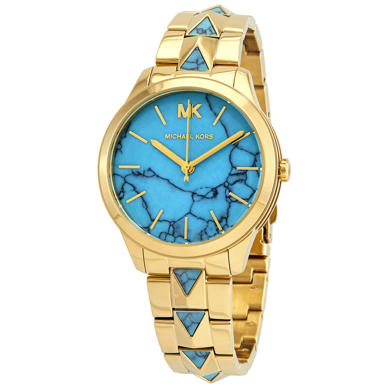 Mk6689 Michael Kors Runway Mercer Turquoise Dial Ladies Watch MK6670 - Watches ...