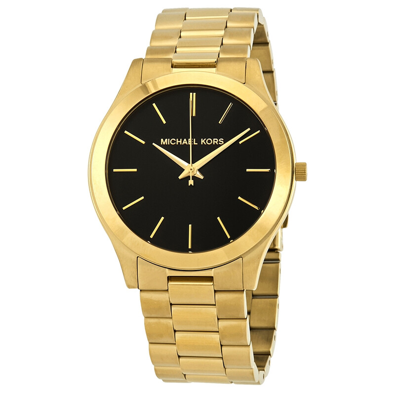 NWT Michael Kors Slim Runway Black Dial Men\'s Watch Michael Kors Oversized Slim Runway Black-Tone Watch | eBay main image 4