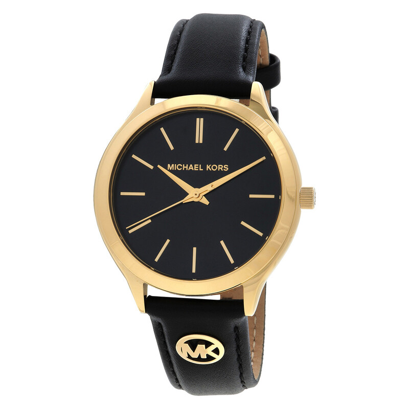 Michael Kors Slim Runway Quartz Black Dial Ladies Watch  display picture 1