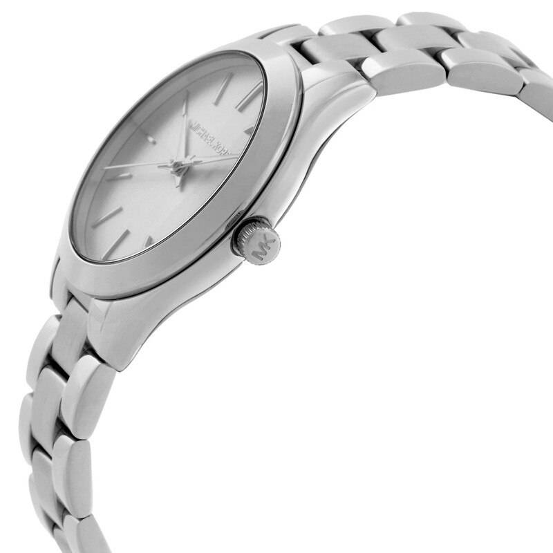 NWT Michael Kors Slim Runway Quartz Silver Dial Ladies Watch Set Michael Kors Slim Runway Quartz Silver Dial Ladies Watch Set  main image 2