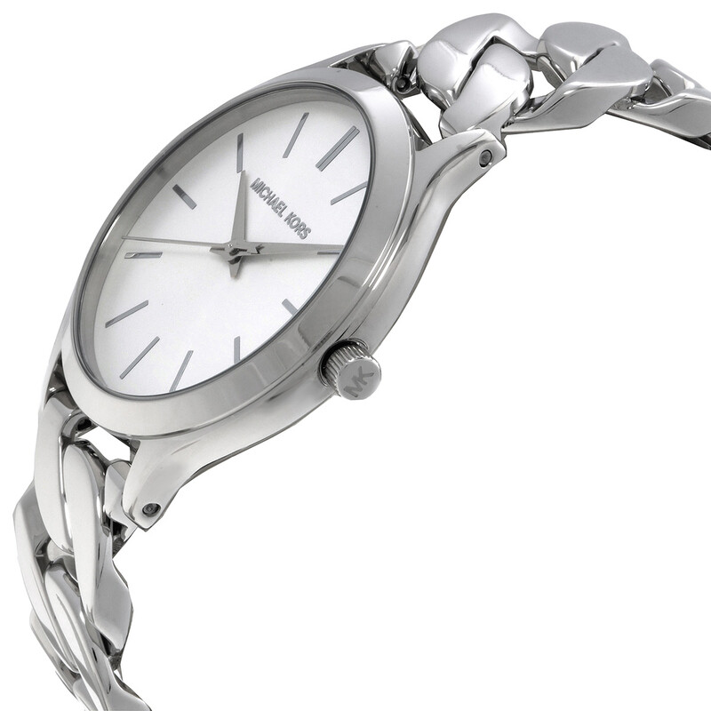 Michael Kors Slim Runway Quartz White Dial Ladies Watch  display picture 2