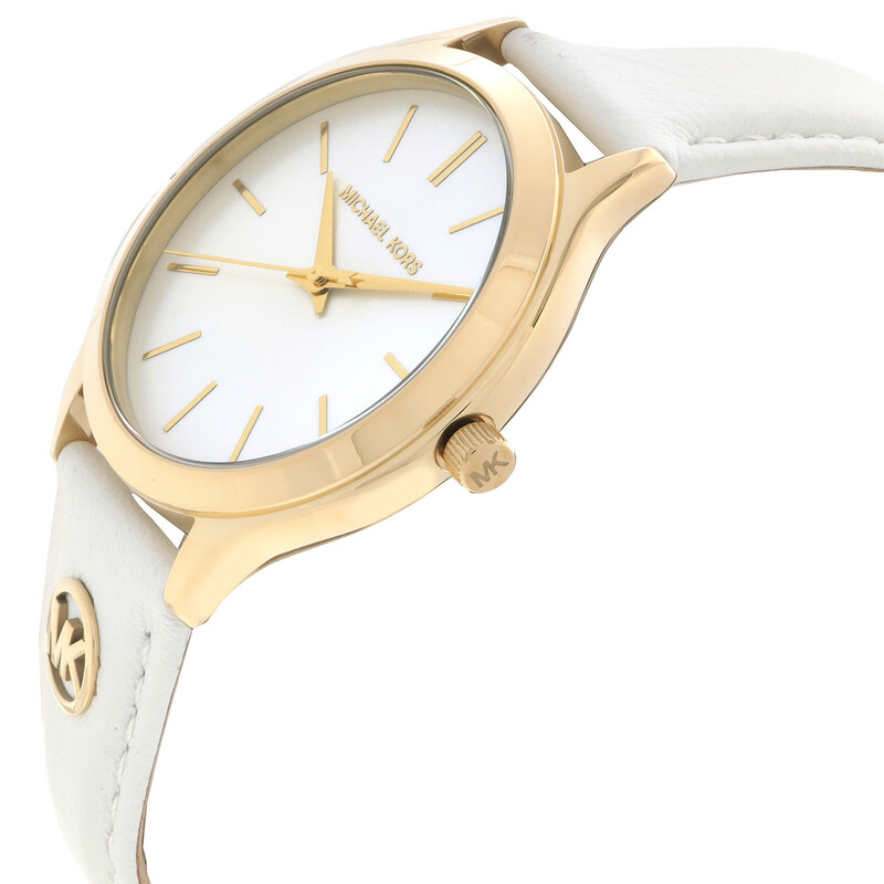 Michael Kors Slim Runway White Dial Ladies Watch MK7544