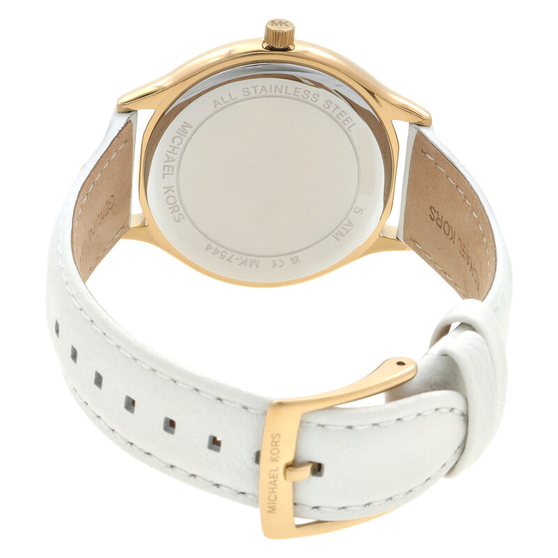 Michael Kors Slim Runway White Dial Ladies Watch MK7544