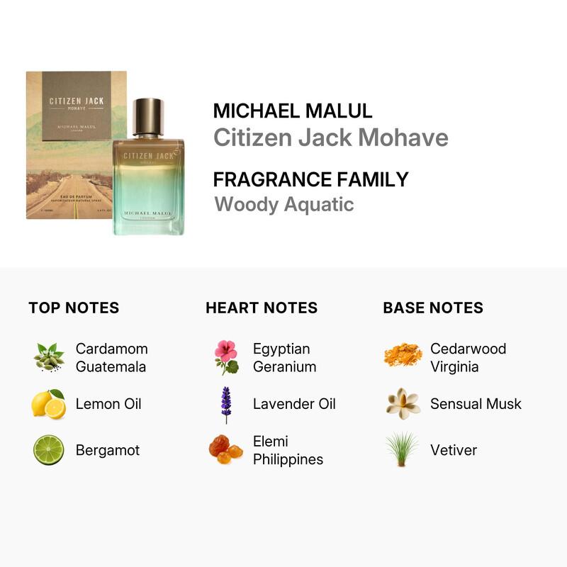 Michael Malul Men's Citizen Jack Mohave EDP Spray 3.4 oz