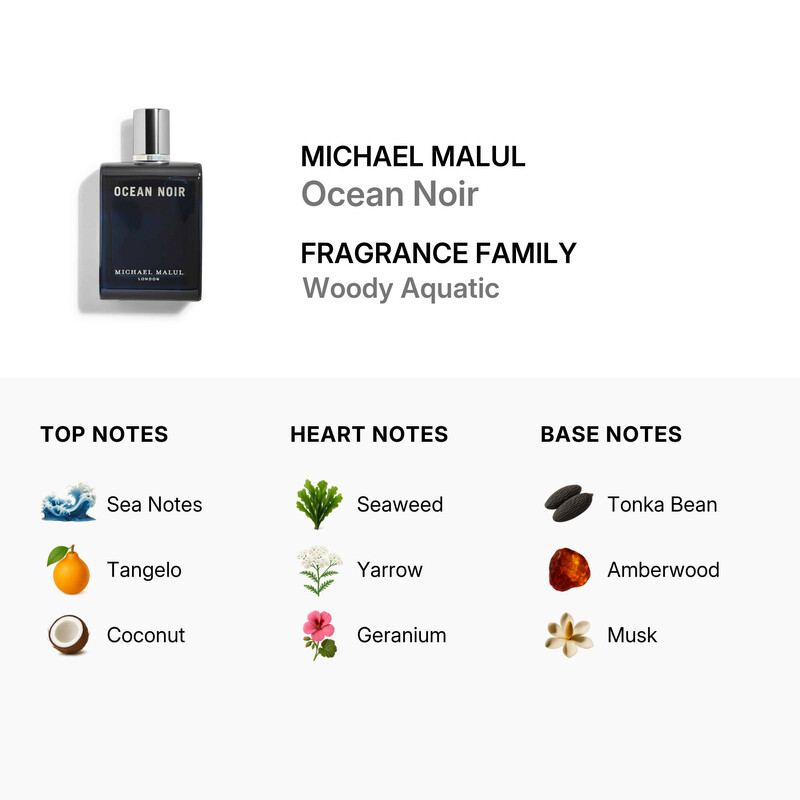 Michael Malul Men's Ocean Noir EDP Spray 3.4 oz Fragrances