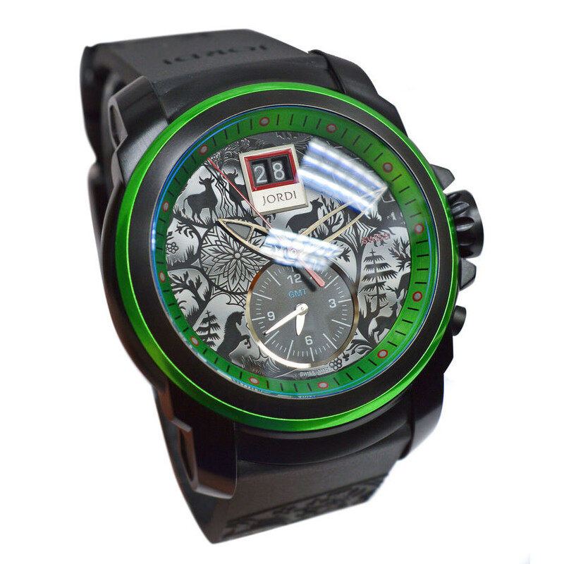 じゃミラ Michel Jordi Mega Icon Spicy Quartz Black Dial Men's Watch