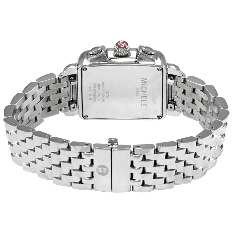 Michele Deco Diamond Chronograph Watch, White Mother-Of-Pearl Dial, Like New Michele Deco Chronograph Quartz Diamond White Mother of  main image 3