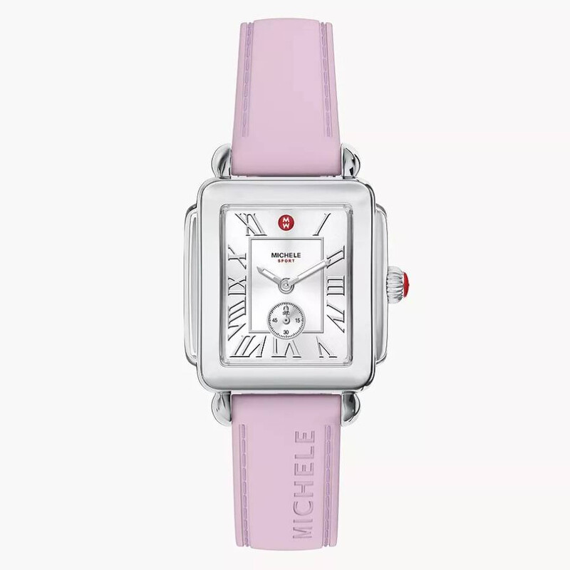 Michele Deco Sport Mid Quartz Silver Dial Ladies Watch