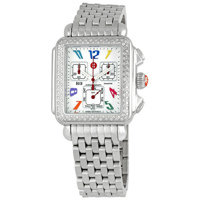 Michele Michele Deco Day Chronograph Quartz Diamond Ladies Watch