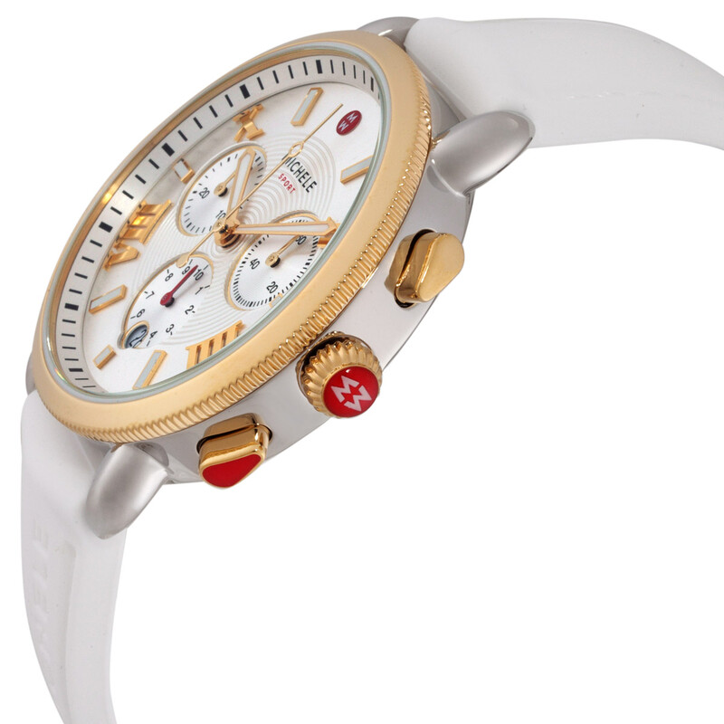Michele Sport Sail Chronograph Quartz Silver Dial Ladies  display picture 2