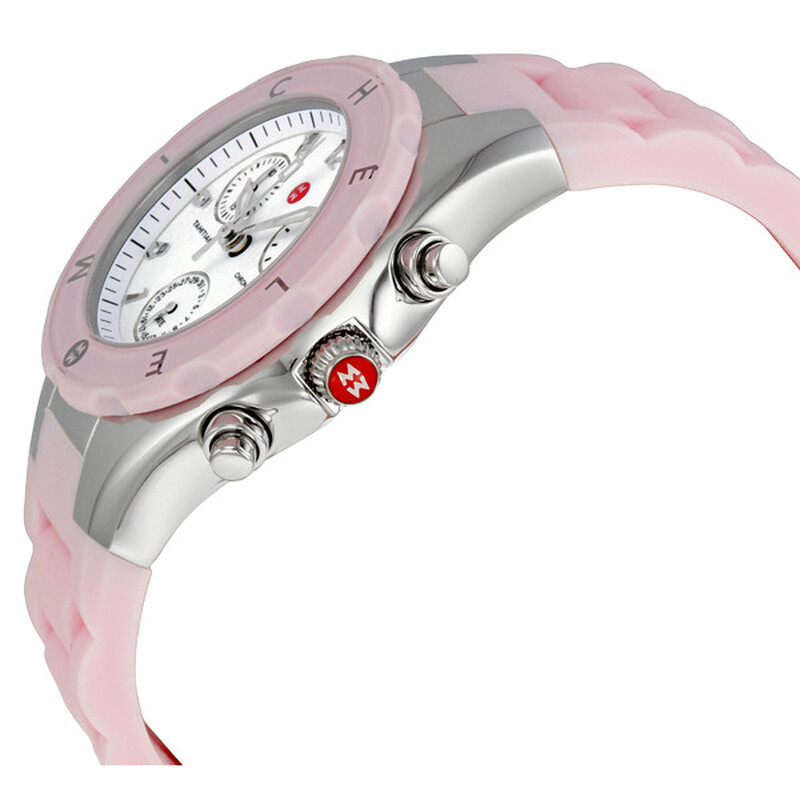 Michele Tahitian Jelly Bean Barely Pink Chronograph Ladies 