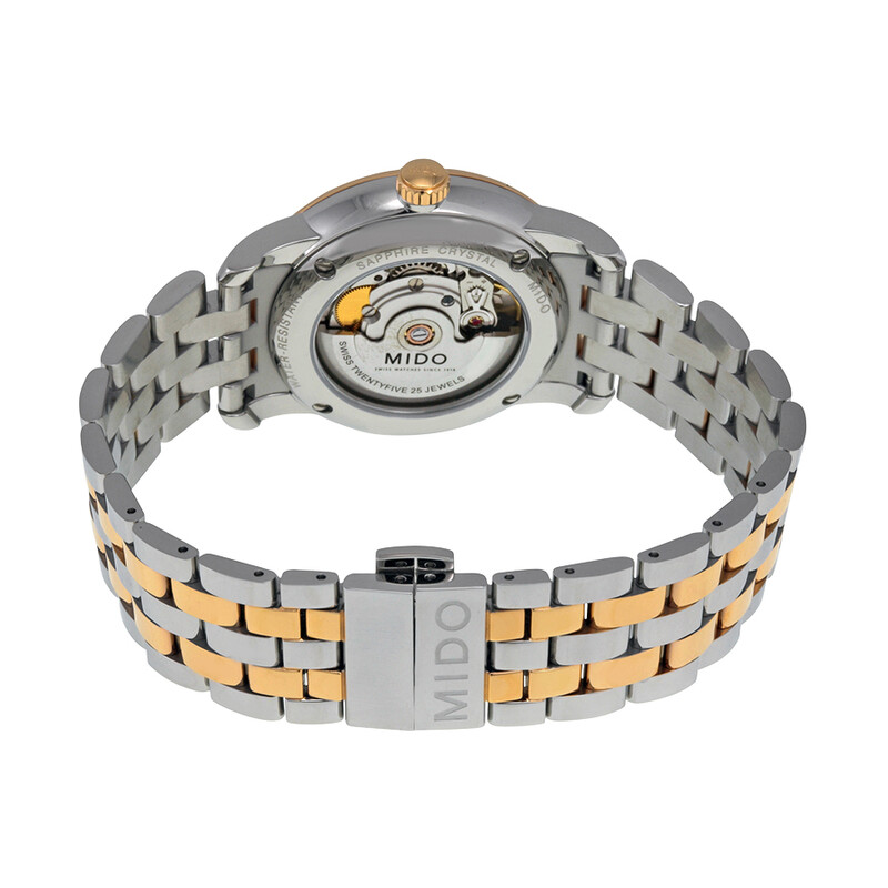 Mido Baroncelli Automatic White Dial Two-tone Men's Watch