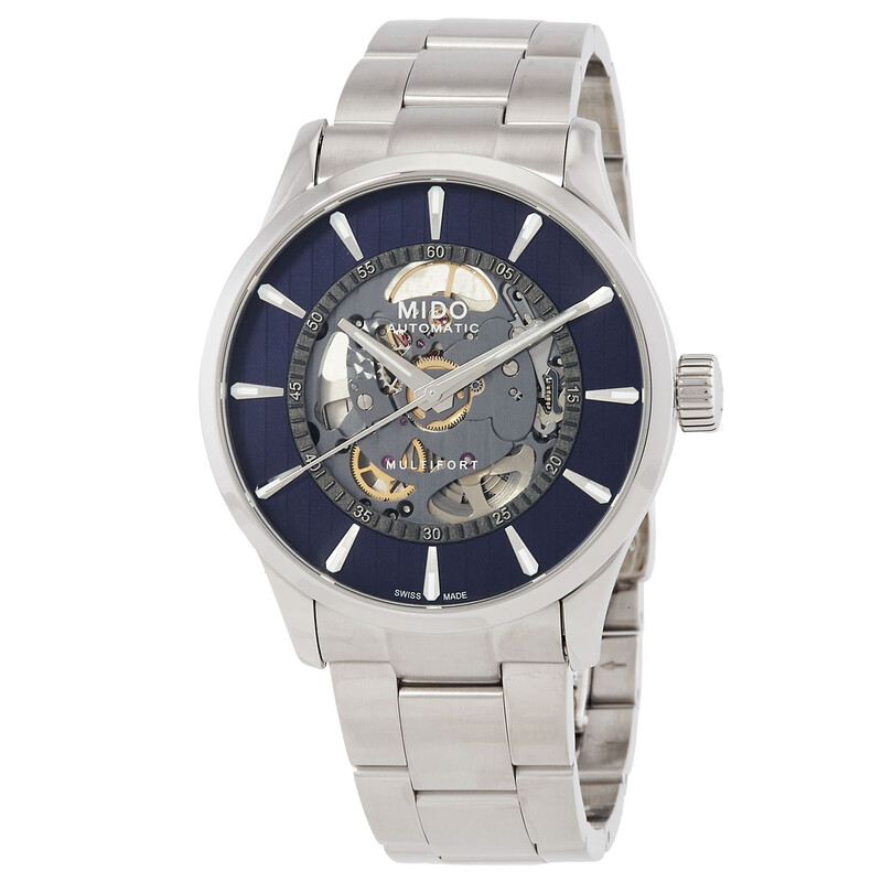 Mido Multifort Skeleton Vertigo Automatic Blue Dial Watch M038