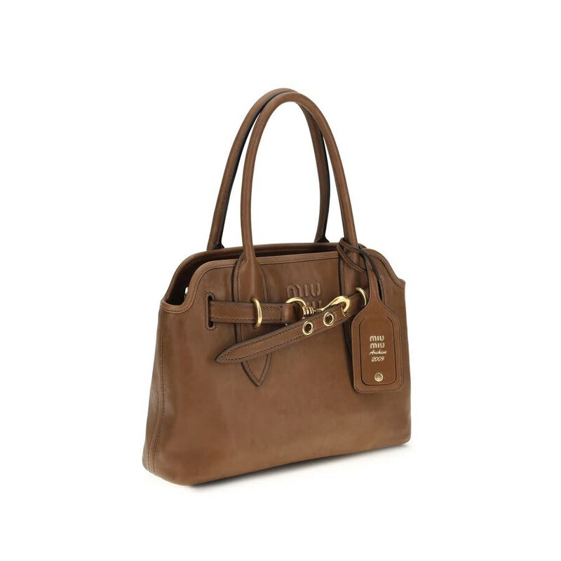 Miu Miu Aventure Top Handle Bag — Brown MI5BA292VOON2BBLF0316BB