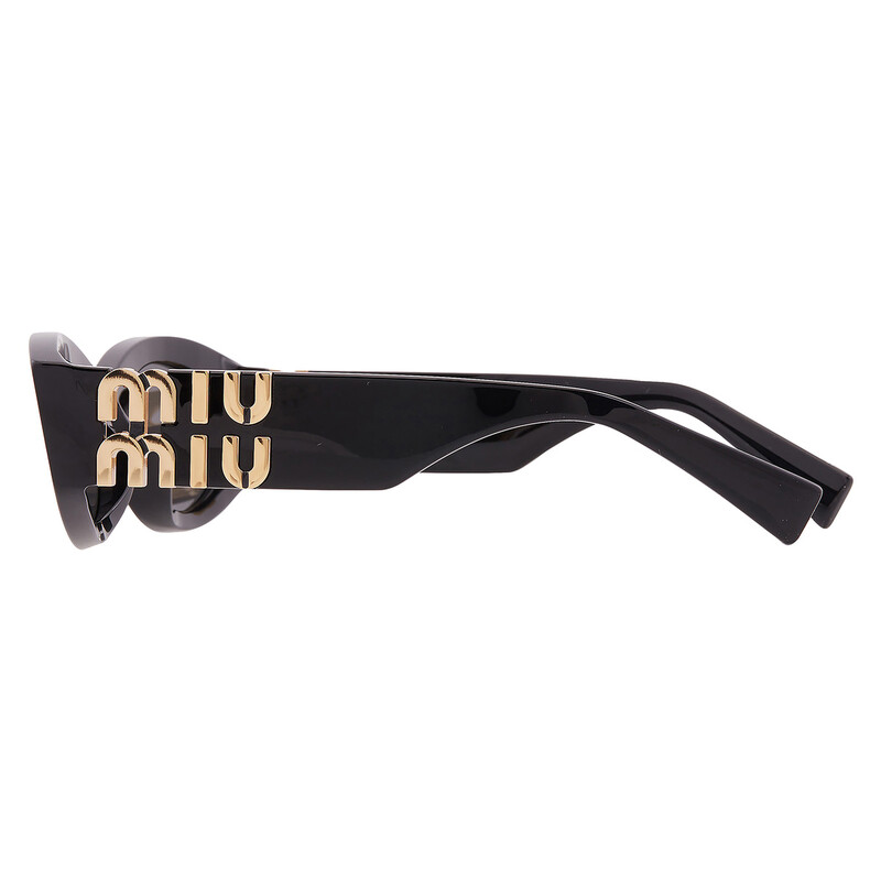 Miu Miu Black Oval Ladies Sunglasses MU 11WS 1AB5S0 54