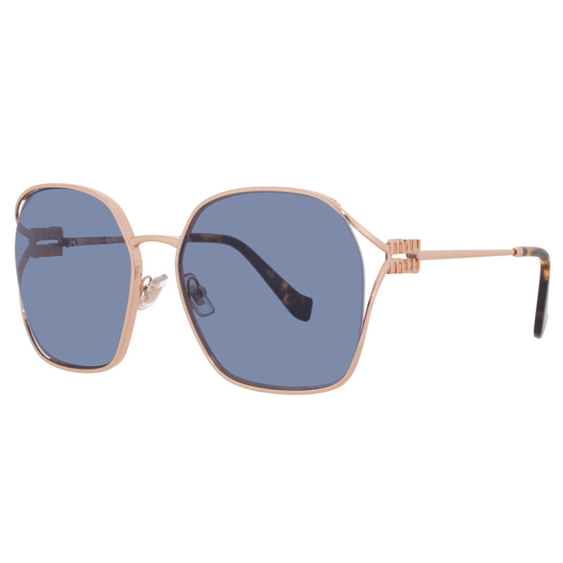 Miu Miu Blue Oversized Ladies Sunglasses MU 52WS ZVF1V1 60