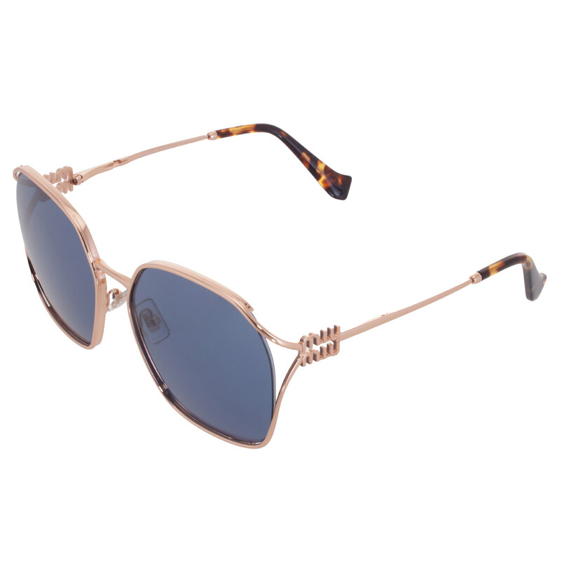 Miu Miu Blue Oversized Ladies Sunglasses MU 52WS ZVF1V1 60