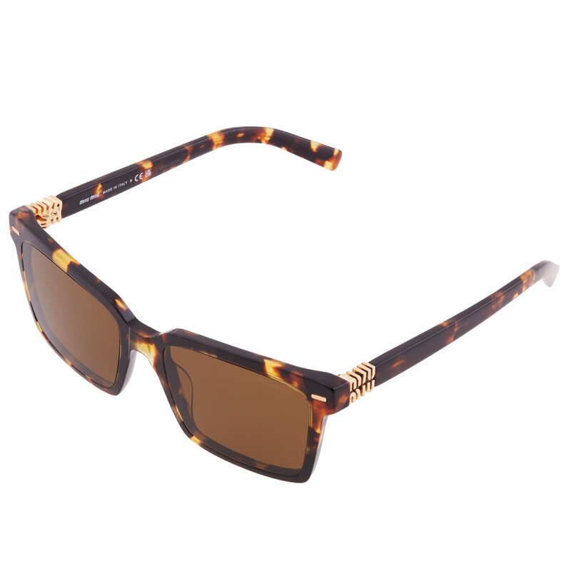 Miu Miu Brown Square Ladies Sunglasses MU 13ZS VAU01T 55