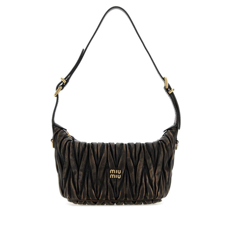 Miu Miu Dark Brown Leather Handbag 5BP100AF6QF0201 8056811647806