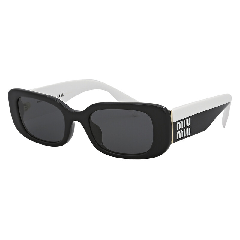 Miu Miu Dark Gray Rectangular Ladies Sunglasses MU 08YS 1AB5S0 51