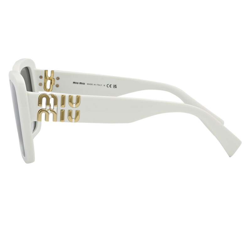 Miu Miu Dark Gray Square Ladies Sunglasses MU 10YS 1425S0 56