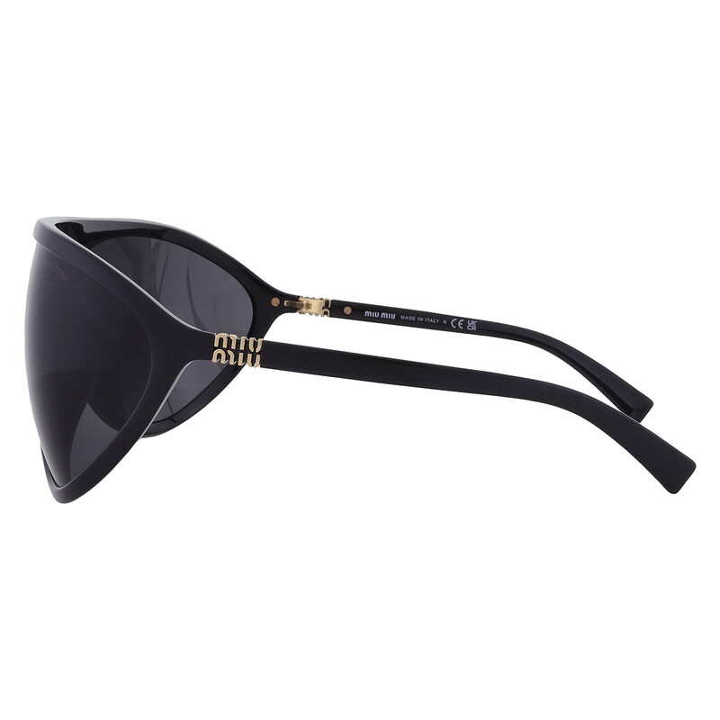 Miu Miu Dark Grey Irregular Ladies Sunglasses MU A01S 1AB5S0 75