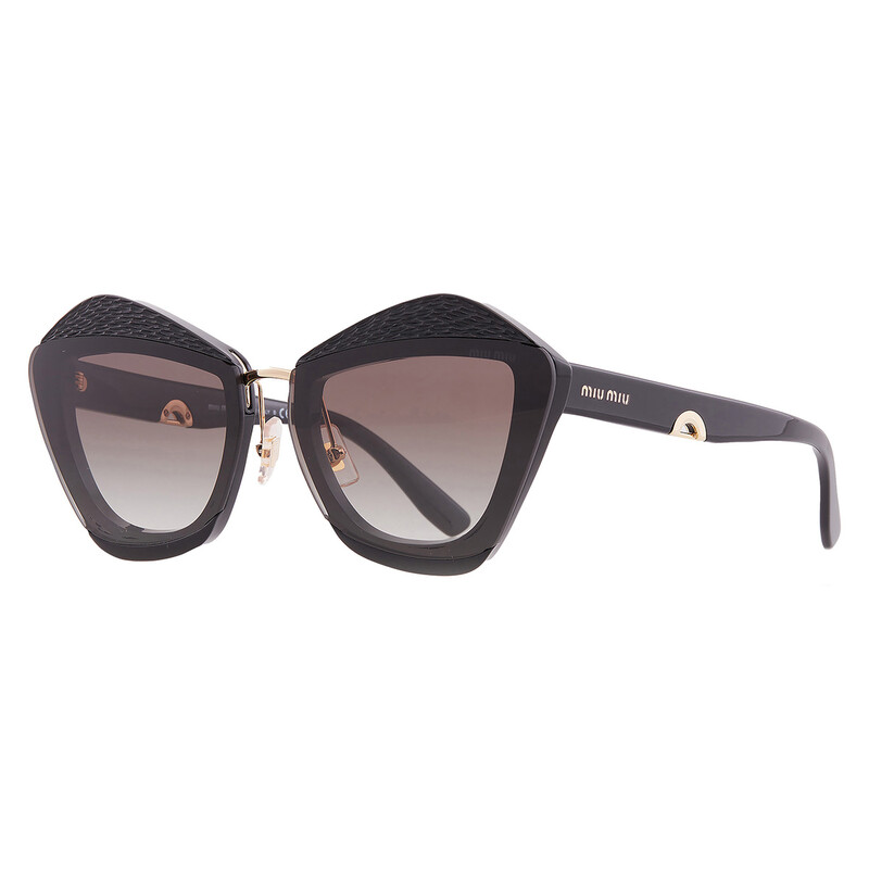 Miu Miu Gray Gradient Butterfly Ladies Sunglasses 0MU 01XS