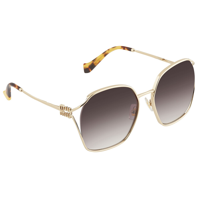 Miu Miu Gray Gradient Irregular Ladies Sunglasses MU 52WS ZVN5D1
