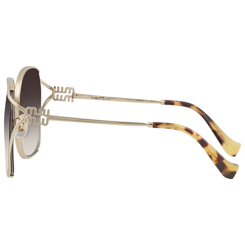 Miu Miu Gray Gradient Irregular Ladies Sunglasses MU 52WS ZVN5D1
