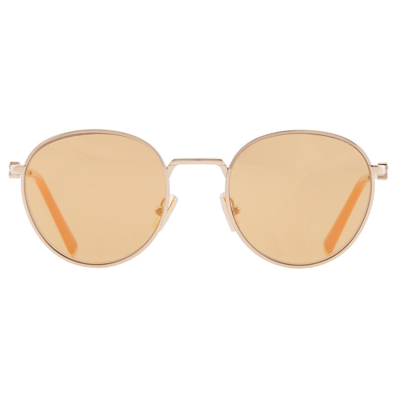 Miu Miu Orange Mirror Silver Round Ladies Sunglasses MU 55ZS