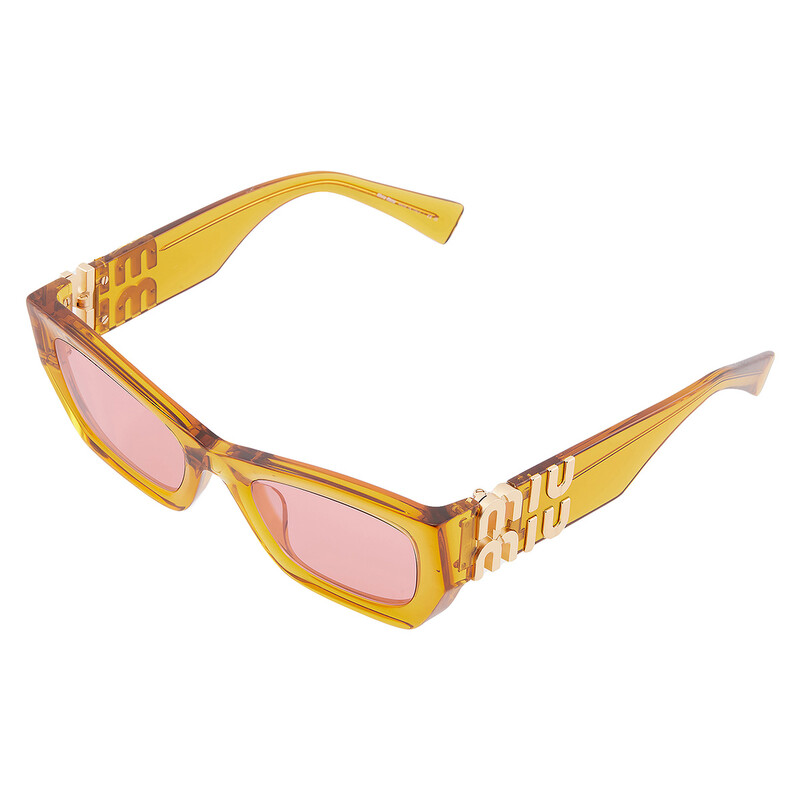 Miu Miu Pink Cat Eye Ladies Sunglasses MU 09WS 12T1D0 53