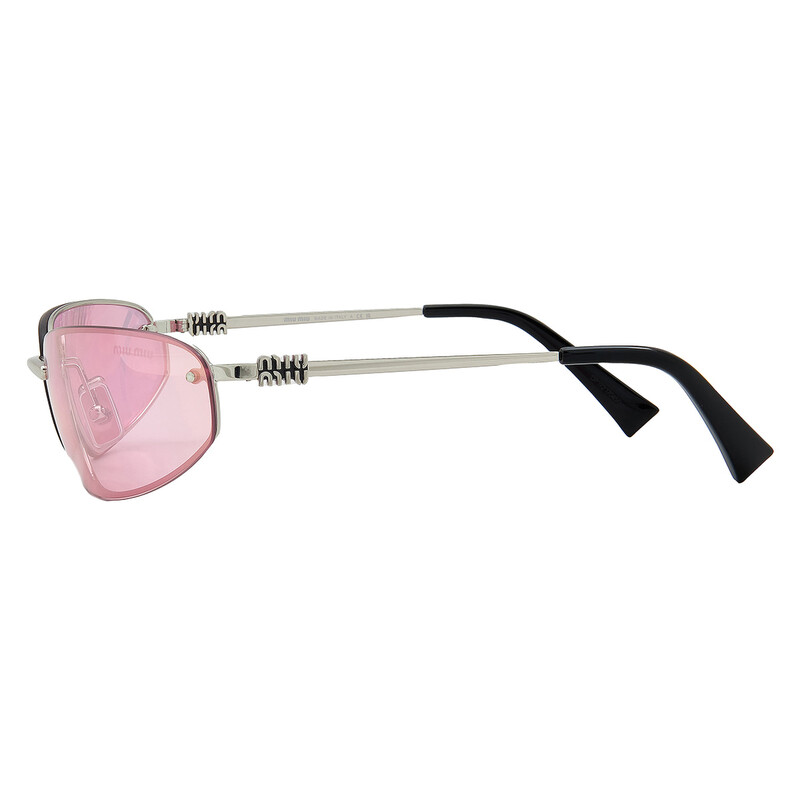 Miu Miu Pink Mirror Lilac Wrap Ladies Sunglasses MU A50S 1BC70J 68