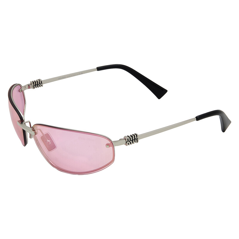 Miu Miu Pink Mirror Lilac Wrap Ladies Sunglasses MU A50S 1BC70J 68
