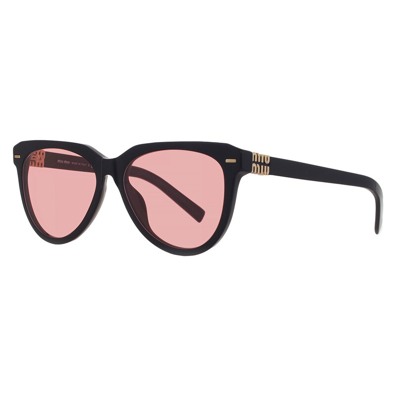 極美品✨miu miu キャットアイサングラス　ブラウン　ピンク　レディース Miu Miu Red Pilot Ladies Sunglasses MU 12ZS 16K1D0 56