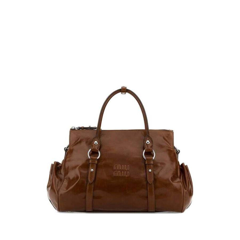 miu miu ハンドバッグ ブラウン Miu Miu Shoulder Bag — Brown 5BA3282A44 F0BW5 - Handbags - Jomashop