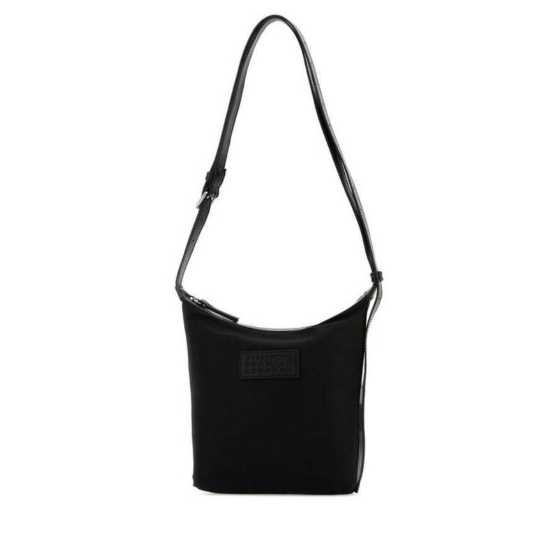 MM6 Maison Margiela Black Fabric Numeric Vertical Crossbody Bag