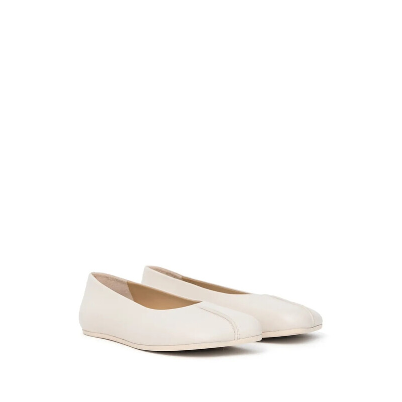 MM6 Stitch-Out Leather Ballet Flats, Brand Size 37 ( US Size 7