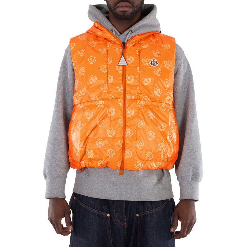MONCLER ケース・小銭入れ オレンジ・カーキ Dark Orange Fulcran Hooded Short Down Jacket - Short Down Jackets