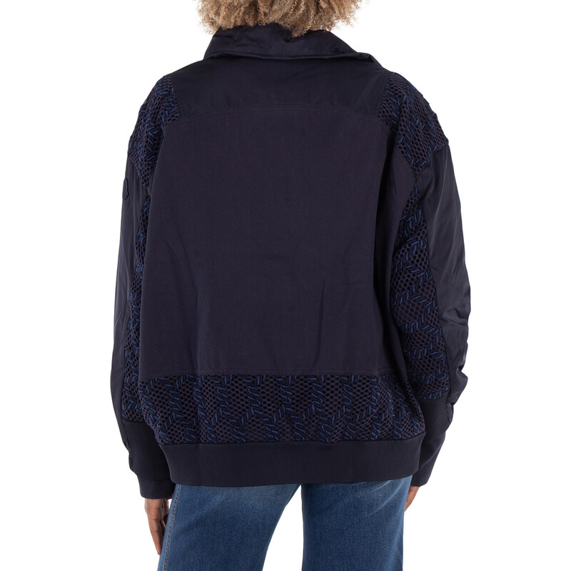 Moncler Blue Loup Bomber Jacket, Brand Size 2 (Medium